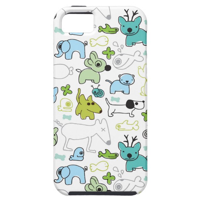kids animal background pattern Case-Mate iPhone case (Back)