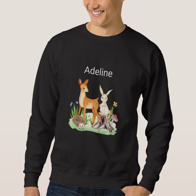 Kids Animal deer rabbit hedgehog Adelina Sweatshirt (Front)