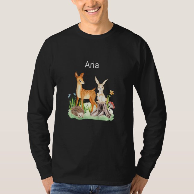 Kids Animal deer rabbit hedgehog Aria T-Shirt (Front)