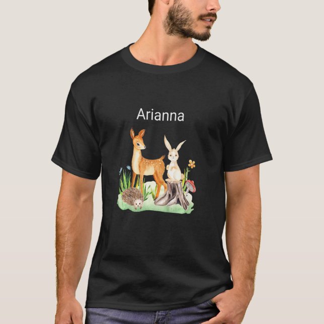 Kids Animal deer rabbit hedgehog Arianna T-Shirt (Front)