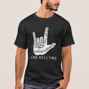 Kids Anti Bullying Love Sign Language Bully Preven T-Shirt
