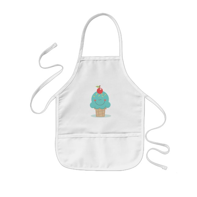 Kids Apron/Cute Ice Cream Cone Kids Apron (Front)