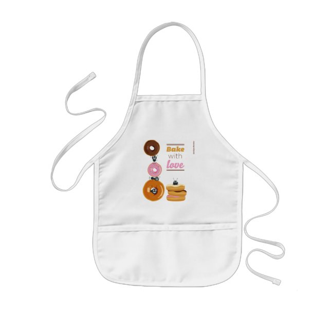 Kids Apron _ Doughnuts' ants lovers _ Bake with (Front)