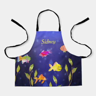 Kids Apron in Small Size with Fish