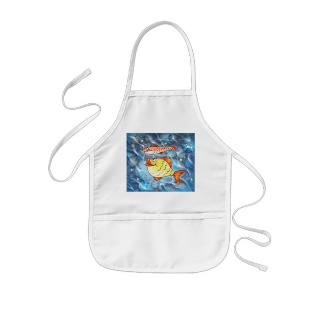 Kids' apron with funny fish (Front)