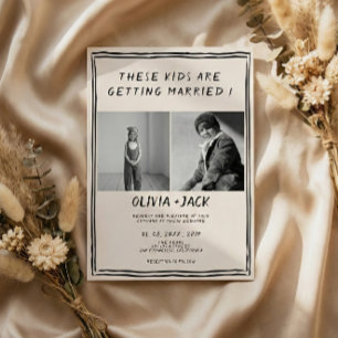 Kids Are Getting Married Photo Wedding Invitation