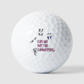 KIDS ARE NOT FOR KIDNAPPERS KEY CHAIN (PINK BACK) GOLF BALLS
