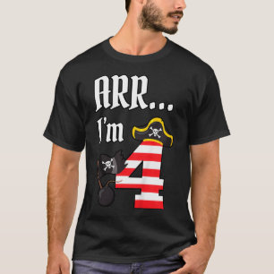 Kids ARR Im 4 Pirate Birthday Shirt Pirate Tee