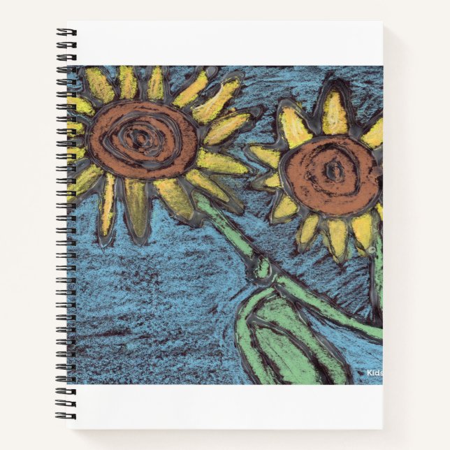 Kids art for CHOC - Sunflowers Forever Notebook (Front)