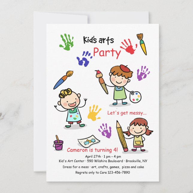 Kid's Arts Invitation (Front)