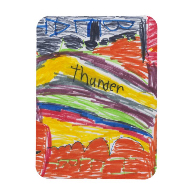 Kids artwork keepsake art or photo magnet (Vertical)