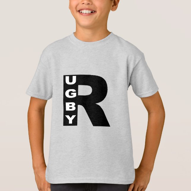 Kids Ash T-shirt Design RUGBY (Front)