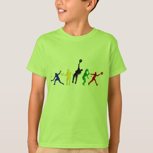 Kids Athletic Tennis players Tees and tennis (Front)