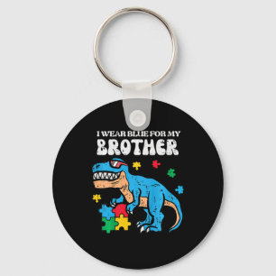 Kids Autism Awareness Blue For My Brother Trex Tod Key Ring