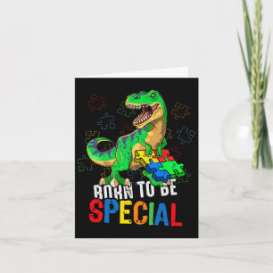 Kids Autism Awareness Dino Autism Toddler Boys Din Card