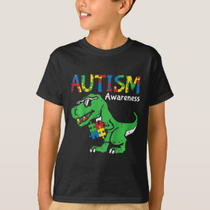 Kids Autism Awareness Dino Autistic Toddler Boys C T-Shirt