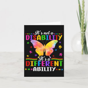 Kids Autism Awareness It’s A Different Ability Inc Card