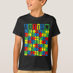 Kids Autism Awareness Puzzle Piece Autistic Boys G T-Shirt