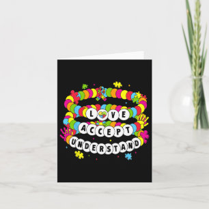 Kids Autistic Girls Love Accept Understand Autism  Card