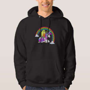 Kids Avocado Riding A Magical Unicorn Vintage Rain Hoodie
