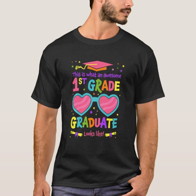 Kids Awesome 1st Grade Graduate Looks Like Class G T-Shirt (Front)