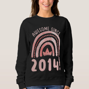 Kids Awesome Since 2014 Eight Years Old Eighth Bir Sweatshirt