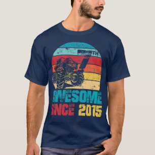 Kids Awesome Since 2015 7th Birthday Monster Truck T-Shirt