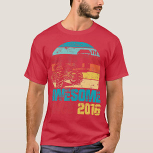 Kids Awesome Since 2016 6th Birthday Monster Truck T-Shirt