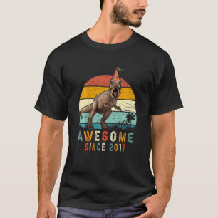 Kids Awesome Since 2017 5th Birthday 5 Years Old T-Shirt