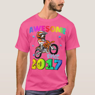 Kids Awesome Since 2017 Motocross 5th Birthday Dir T-Shirt