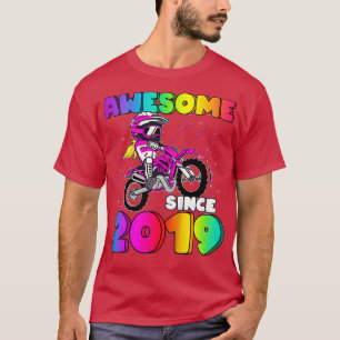Kids Awesome Since 2019 Motocross 3rd Birthday Dir T-Shirt