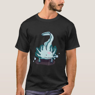 Kids Axolotl Cute Mexican Walking Fish Blue Salama T-Shirt