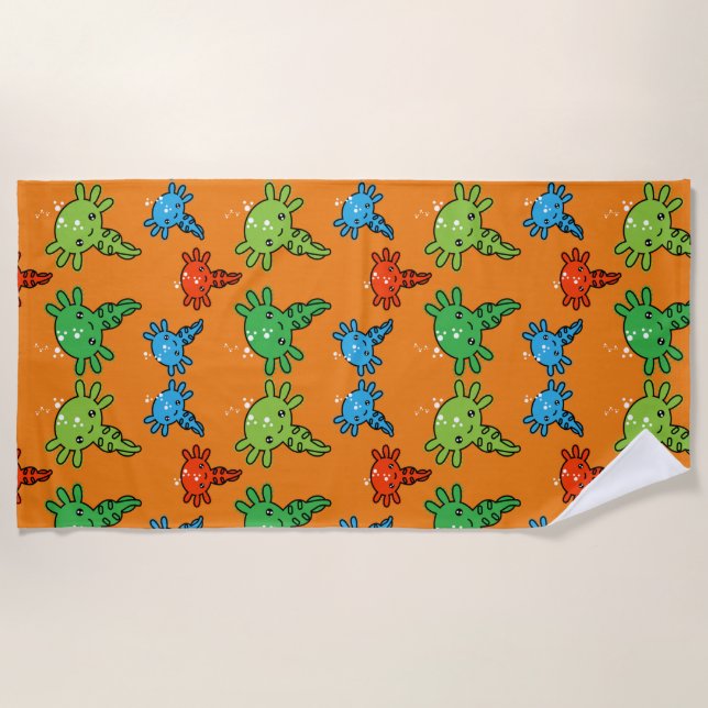Kids Axototl Salamander Beach Towel (Front)