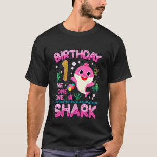 Kids Baby Cute Shark 1st Birthday Boy Girl 1 Year  T-Shirt