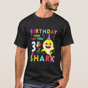 Kids Baby Cute Shark 2nd Birthday Boy Girl 2 Year  T-Shirt