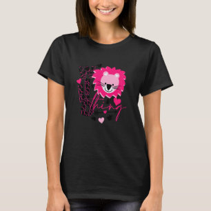 Kids Baby Girl Daughter Pink Lion Leopard Wild Th T-Shirt