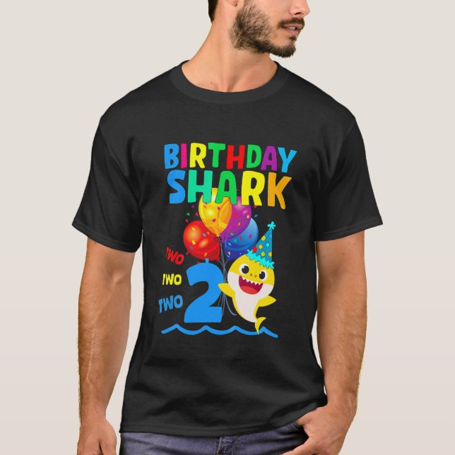 Kids Baby Shark 2Nd Birthday Boy Girl 2 Year Old G T-Shirt (Front)