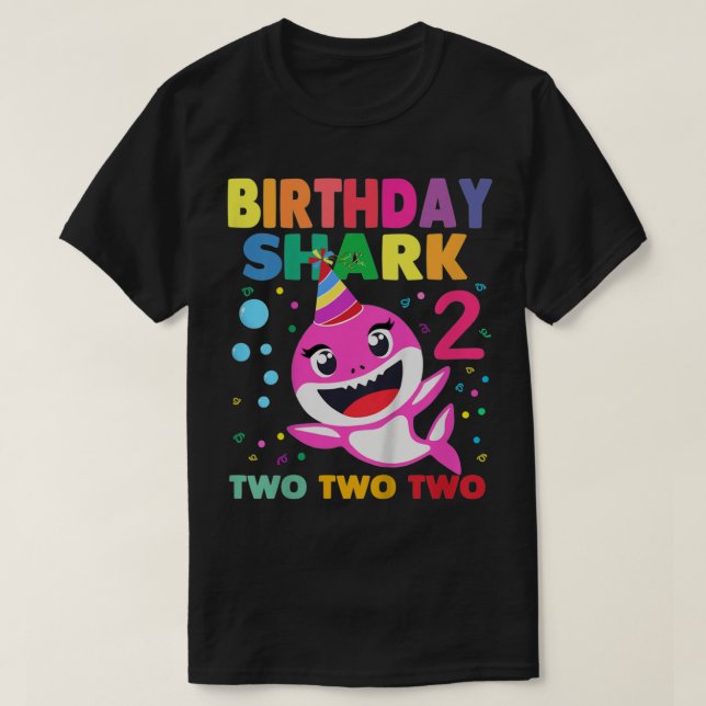 Kids Baby Shark 2nd Birthday for Girls - Doo Doo D T-Shirt (Design Front)