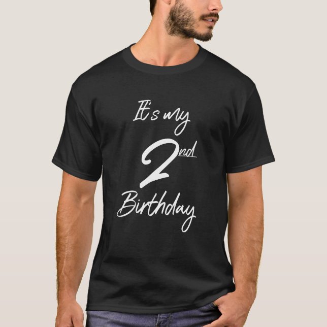 Kids Baby's 2nd Birthday  Kids Birthday Apparel Fo T-Shirt (Front)