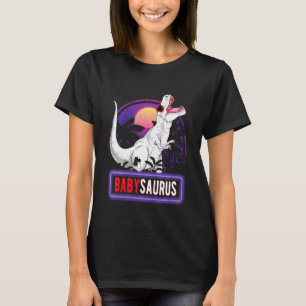Kids Babysaurus T Rex Dinosaur Baby Saurus Family T-Shirt