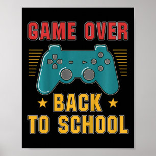 Kids Back to School  for Boys Gamer Fun Video Game Poster