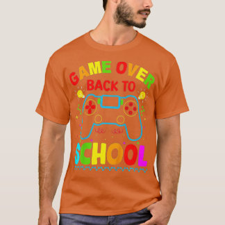 Kids Back To School Funny Game Over Teacher Studen T-Shirt