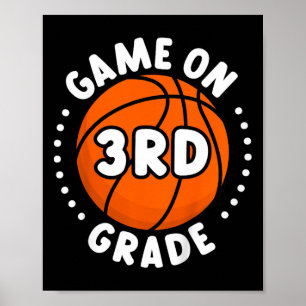 Kids Back To School Game On 3rd Grade Fun Basketba Poster