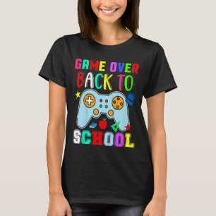 Kids Back to School Game Over Teacher Student Con T-Shirt