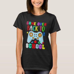 Kids Back to School Game Over Teacher Student Con T-Shirt