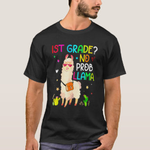 Kids Back To School No Prob Llama Boys Girls First T-Shirt