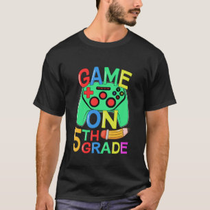 Kids Back To School Video Gamer 5Th Grade Game On T-Shirt