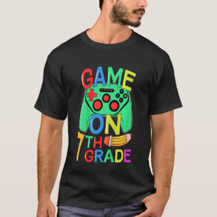 Kids Back To School Video Gamer 7th Grade Game On T-Shirt
