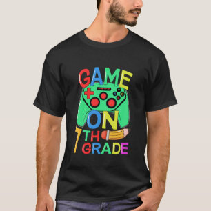 Kids Back To School Video Gamer 7Th Grade Game On T-Shirt