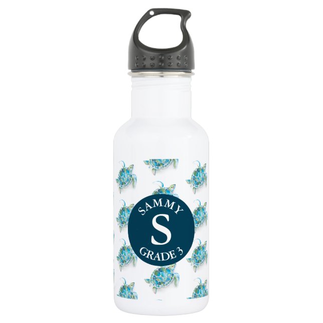 Kid's Back To School Water Bottle Tropical (Front)